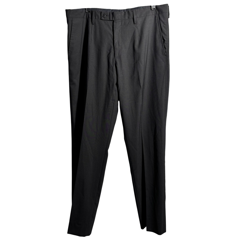 Dolce & Gabbana Mens Black Dress Pants Flat Front Tailored Fit Size 38‎ Slacks